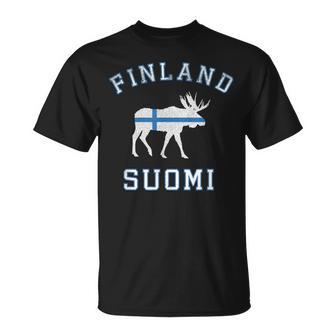 ヘラジカ フィンランド国旗 Tシャツ - Kawaiitshirt