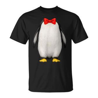 ペンギン コスチューム かわいい 蝶ネクタイ おもしろい 動物 ハロウィン 男性 子供 Tシャツ - Kawaiitshirt