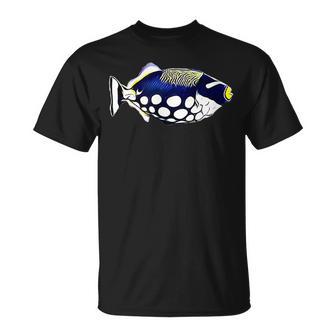 モンガラカワハギ塩水リーフアクアリウム水槽 Tシャツ - Kawaiitshirt