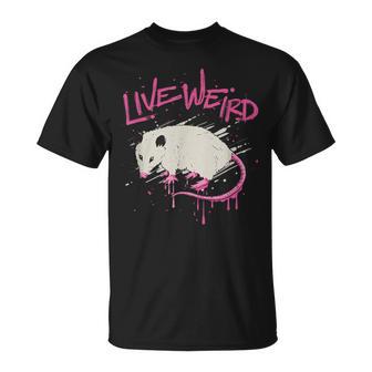 ライブ奇妙なオポッサム面白いポッサム Tシャツ - Kawaiitshirt