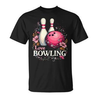 ラブボウリングピンクボール Tシャツ - Kawaiitshirt