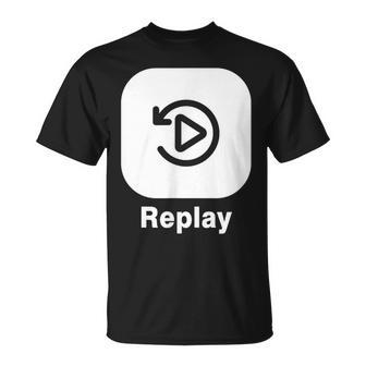 リプレイボタン Tシャツ - Kawaiitshirt