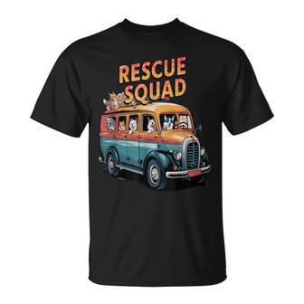 レスキュースクワッド ビンテージ犬カートゥーンユーモア Tシャツ - Kawaiitshirt