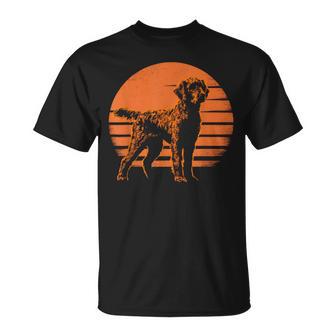 レトロ デザイン カーリー コーテッド レトリバー犬 Tシャツ - Kawaiitshirt