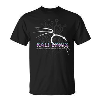 レトロ バックトラック Kali Linux デザイン ドラゴンとタグライン 長袖tシャツ Tシャツ - Kawaiitshirt