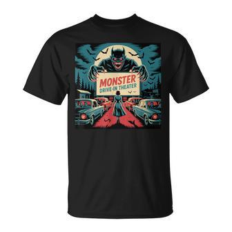 レトロ モンスター ドライブイン ホラー 映画 アート ヴィンテージ Tシャツ - Kawaiitshirt