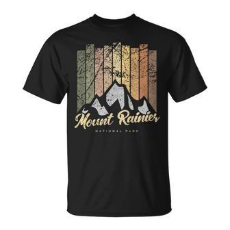 レトロマウントレーニア国立公園 Usヴィンテージマウントレーニア山 長袖tシャツ Tシャツ - Kawaiitshirt