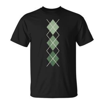 レトロロカビリーグリーンアーガイル Tシャツ - Kawaiitshirt