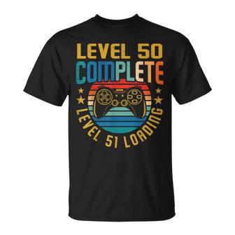 レベル50 コンプリートレベル51 ローディング 50歳の誕生日 ビデオゲーマー Tシャツ - Kawaiitshirt