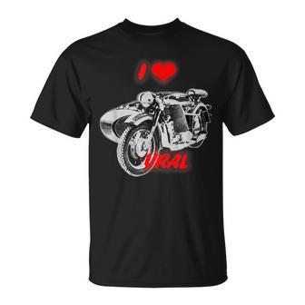 ロシアのレトロなオートバイ愛好家のためのi Love Ural Tシャツ - Kawaiitshirt