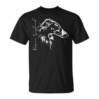 ロシアングレイハウンド バルソイ犬のポートレート Tシャツ - Kawaiitshirt
