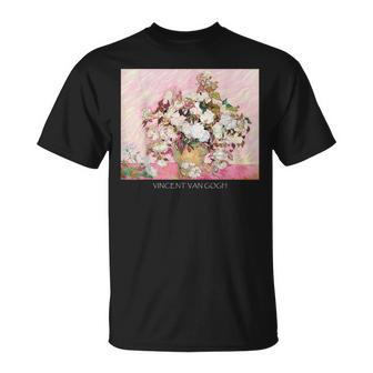 ヴィンセント・ファン・ゴッホ作 パステルヴィンテージローズ 美しい絵画 Tシャツ - Kawaiitshirt