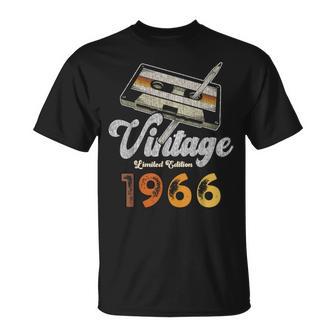 ヴィンテージ1966 カセット・ペンシル 60歳の誕生日 Tシャツ - Kawaiitshirt