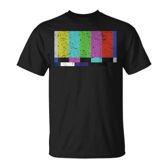 ヴィンテージテレビテストパターンカラーバー グラフィックデザインプレゼント Tシャツ - Kawaiitshirt