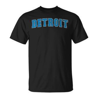 ヴィンテージデトロイトメンズデトロイトレディースレトロブルーtシャツ デトロイト Tシャツ - Kawaiitshirt