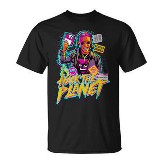 ヴェイパーウェーブ・ハック・ザ・プラネット Tシャツ - Kawaiitshirt