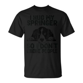 人の首を絞めないように、イングリッシュ・スプリンガーを抱き締めます Tシャツ - Kawaiitshirt