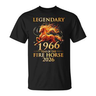 伝説の1966年 火の馬の年 60歳の誕生日 男性 女性 Tシャツ - Kawaiitshirt