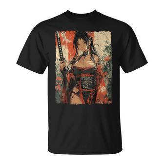 侍戦士 ワイフガール 日本の浮世絵 漫画 サムライ Tシャツ - Kawaiitshirt