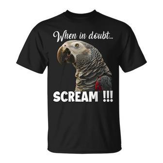叫ぶアフリカヨウム T、面白いオウム Tシャツ - Kawaiitshirt