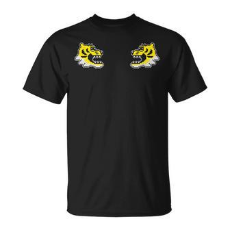 向かい合う 虎（タイガー）と虎（タイガー） 和風 アニマル ドット絵 Tシャツ - Kawaiitshirt