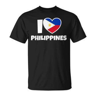 国旗とハートのアイ・ラブ・フィリピン Tシャツ - Kawaiitshirt