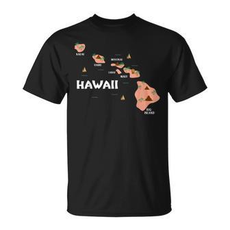 地図 ヴィンテージ お土産 ハワイ諸島 Tシャツ - Kawaiitshirt