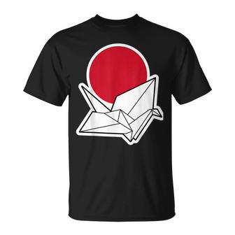 大きな折り鶴と夕日 Tシャツ - Kawaiitshirt