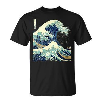大波 葛飾北斎 名画 おしゃれ 長袖tシャツ Tシャツ - Kawaiitshirt