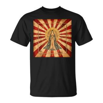 天照 女神 昇る太陽 日本神話 Tシャツ - Kawaiitshirt