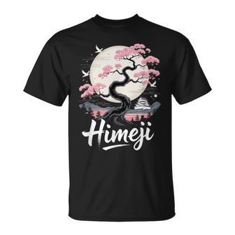姫路 桜 月 情景 日本の風景 Tシャツ - Kawaiitshirt