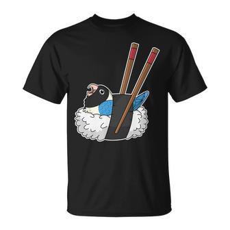 寿司ロール オウム I Kawaii Food I Blue-Masked Lovebird 長袖tシャツ Tシャツ - Kawaiitshirt