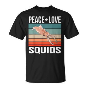 平和 ラブイカレトロ烏賊 Tシャツ - Kawaiitshirt