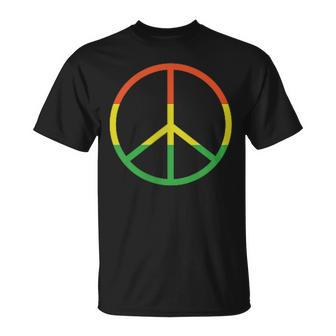 平和のシンボル サイン ジャマイカ レゲエ ラスタ国旗 カラー シンプル Tシャツ - Kawaiitshirt