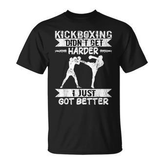 メンズ 格闘技戦闘機 キックボクシング Didn't Get Hardder キックボクシング Tシャツ - Kawaiitshirt