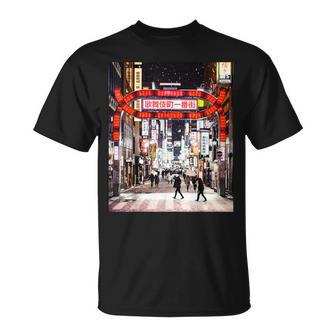 歌舞伎町 東京 ジャパン ナイトライフ 日本のストリートアート Tシャツ - Kawaiitshirt