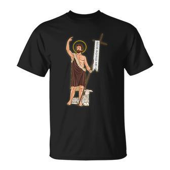 洗礼者聖ヨハネ。キリスト教の聖人 Tシャツ - Kawaiitshirt
