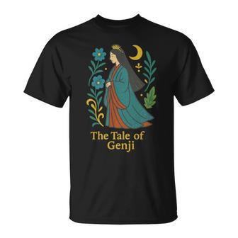 源氏物語 古典日本文学 平安宮廷 長袖tシャツ Tシャツ - Kawaiitshirt