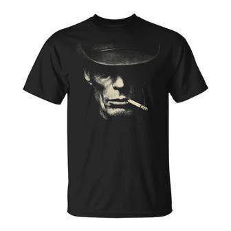 煙草と影のカウボーイ 不思議な煙 長袖tシャツ Tシャツ - Kawaiitshirt