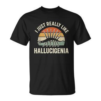 私は本当にハルキゲニアの面白いカンブリア爆発が好きです Tシャツ - Kawaiitshirt