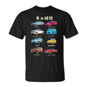 車の種類 面白いtシャツ 車 自動車 バイク おもしろ ネタ 文字入り 大人 メンズ おもしろグッズ 筆文字 Tシャツ - Kawaiitshirt