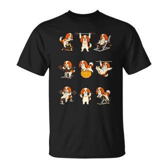 面白いtシャツ 犬 キャバリア 筋トレ ジム イヌ グッズ かわいい おもしろtシャツ 面白い 服 ネタ Tシャツ - Kawaiitshirt