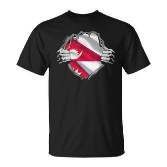 面白いネパール国旗の国 アジア Tシャツ - Kawaiitshirt
