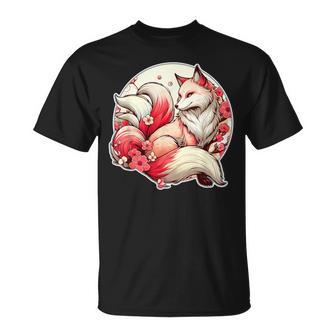 魅惑のキツネマジック：日本の九尾のキツネ編 Tシャツ - Kawaiitshirt