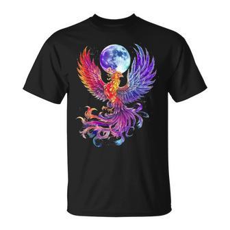 鳳凰 満月 鳥 神話 鳥 若返り Tシャツ - Kawaiitshirt