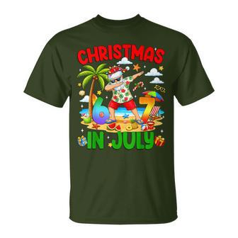 Christmas In July 67 Dabbing Santa Hawaiian Xmas Summer Kids T-Shirt | Seseable UK