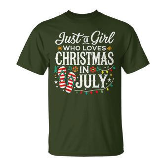 Christmas In July Girls Summer Beach Vacation T-Shirt - Thegiftio UK