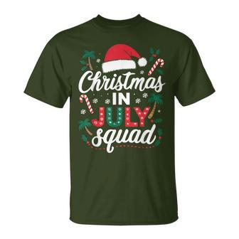 Christmas In July Squad Family Group Matching Beach T-Shirt - Thegiftio UK