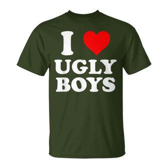 I Love Heart Ugly Boys T-Shirt - Thegiftio UK