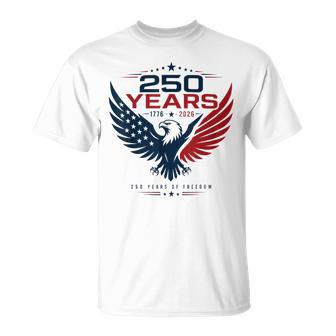 250 Anniversary Usa 250Th Patriotic Eagle 4Th Of July T-Shirt - Monsterry
